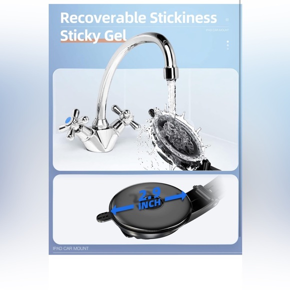 Dashboard Tablet Holder for Car 🚙 Suction Cup Car 🚗 Mount w Large Clamp - Picture 6 of 7